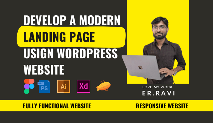 Gig Preview - Develop a wordpress landing page, modern elementor landing page