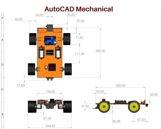 Gig Preview - Create 3d, 2d mechanical drawings in solidworks and autocad