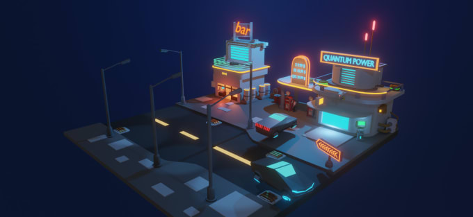 Gig Preview - 3d model low poly props, characters, environment