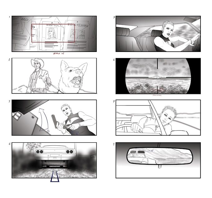 Gig Preview - Create storyboards for movies, animations, commercials, etc