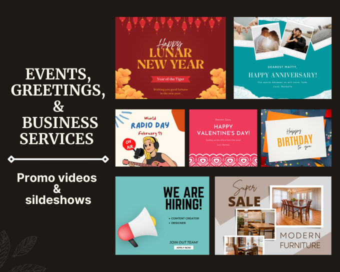 Gig Preview - Create service promo video and slideshow for events festivals business