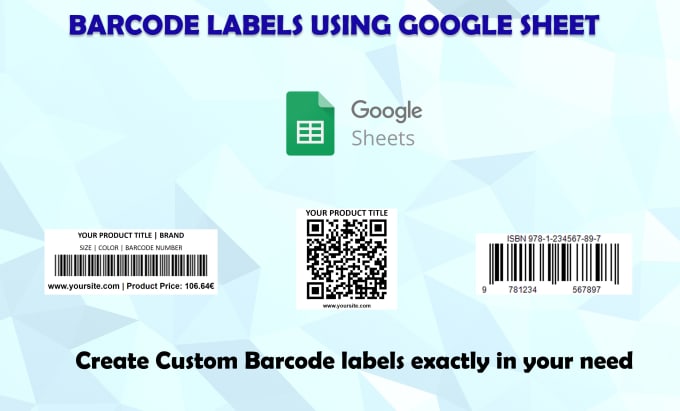 Gig Preview - Create barcode or qrcode label system on google sheet