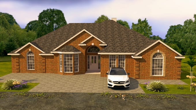 Gig Preview - Design 3d model, realistic rendering, interior and exterior