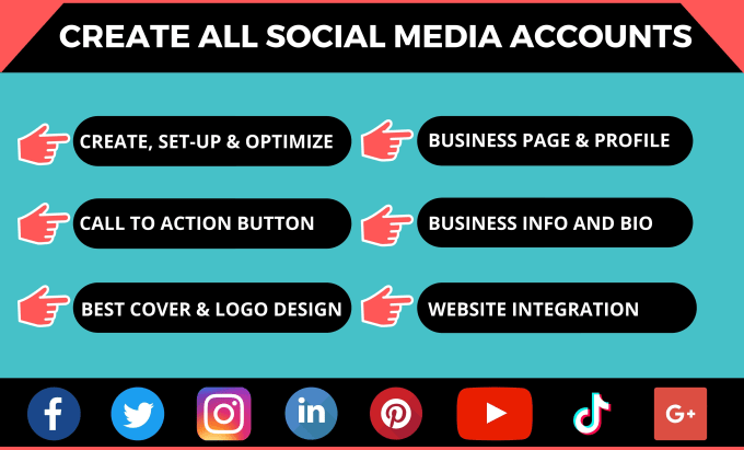 Gig Preview - Perfect all social media accounts create, setup, and optimize