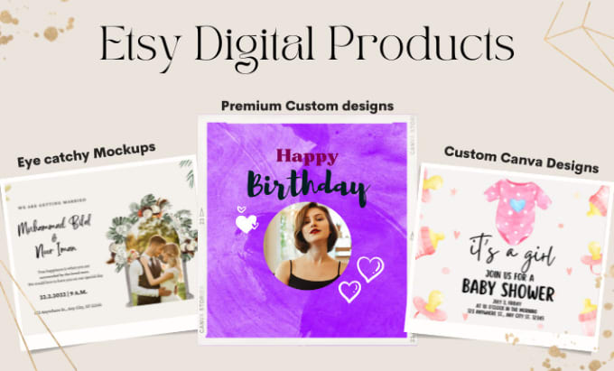 Gig Preview - Create digital products for your etsy shop