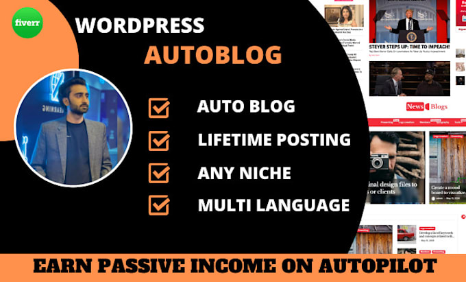 Gig Preview - Create automated news website wordpress autoblog ai auto blogging autopilot web