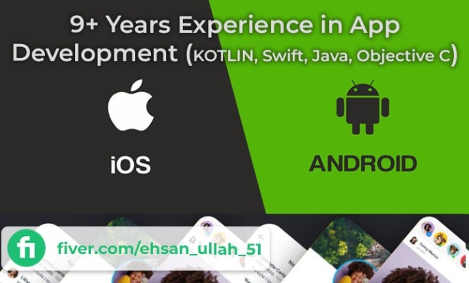 Gig Preview - Do IOS using swift objective c and android using kotlin java