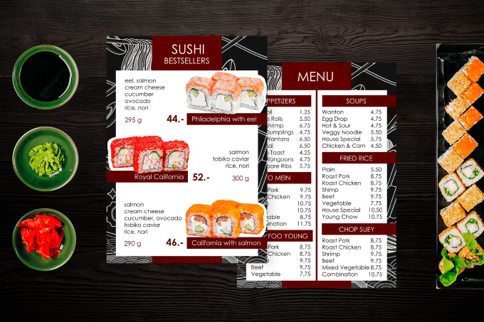 Gig Preview - Design restaurant menu, food flyer, brochure, price list