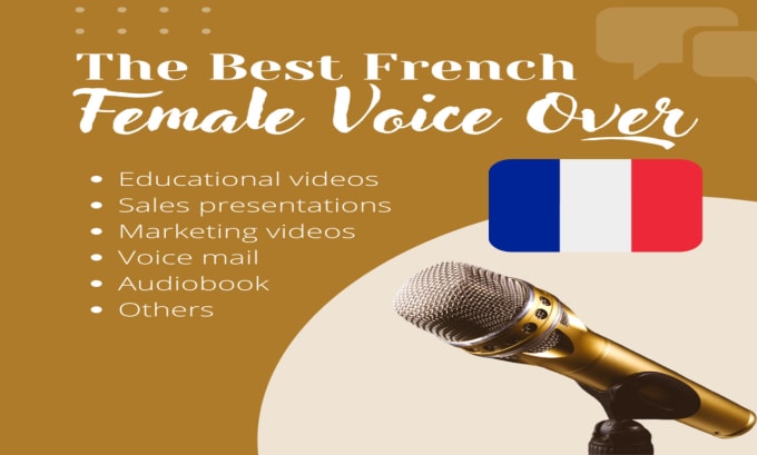 Gig Preview - Help you with french voiceover and others