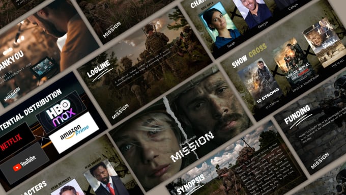 Bestseller - design film pitch deck presentation for your movie and TV series