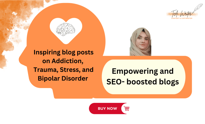 Gig Preview - Write empowering and SEO boosted blogs on mental health