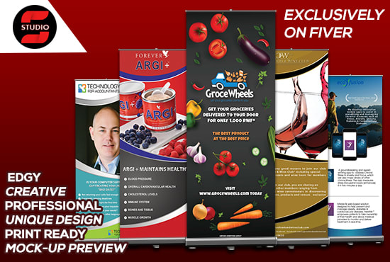 Gig Preview - Design fantastic and creative print ready rollup banner