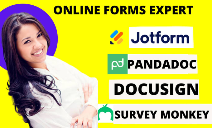 Gig Preview - Design docusign jotform pandadoc surveymonkey googleform type form onlineform