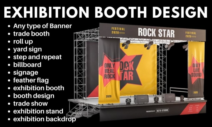 Gig Preview - Do exhibition booth design, trade show, exhibition stand and exhibition backdrop