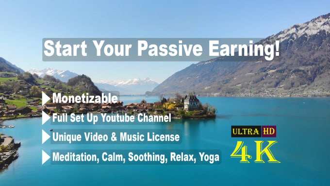 Gig Preview - Create a youtube channel and 30 meditation, relaxing, yoga music 4k videos