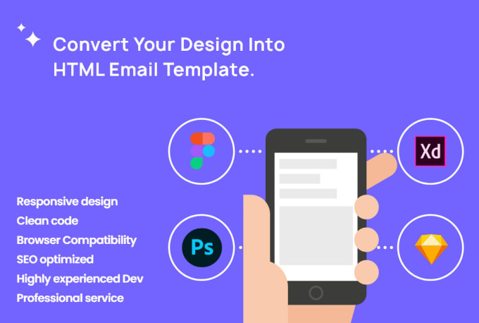 Gig Preview - Convert your design into HTML email newsletter template