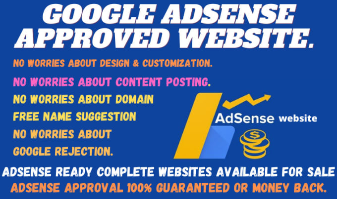 Gig Preview - Create complete google adsense website, approval guarantee