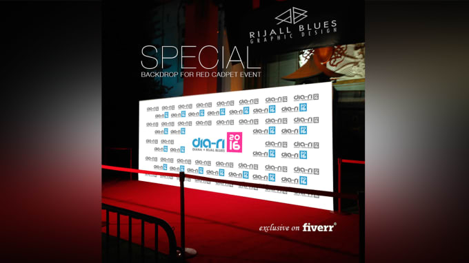 Gig Preview - Design elegant red carpet backdrop banner for your event