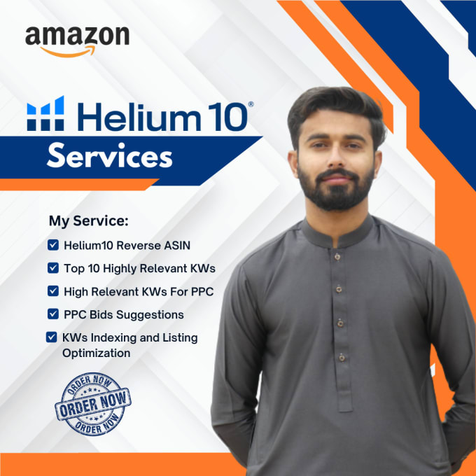 Gig Preview - Do helium10 amazon keyword research