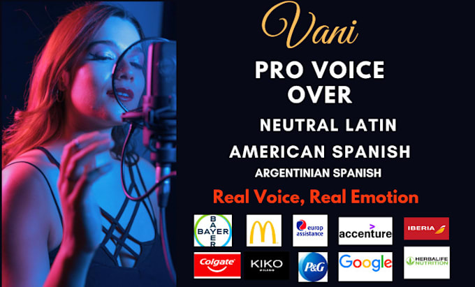 Gig Preview - Record a professional female spanish voiceover