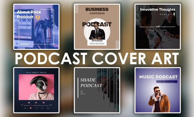 Gig Preview - Design a unique and professional podcast cover art