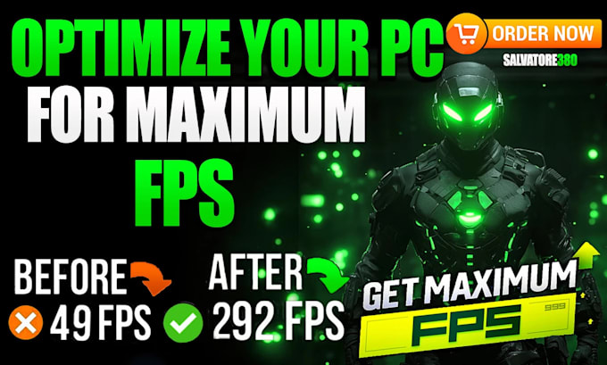 Gig Preview - Optimize your gaming pc computer and laptop for maximum fps