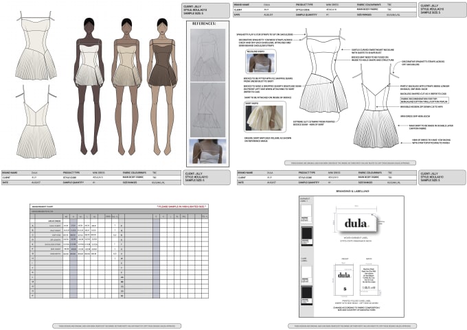 Bestseller - create detailed professional fashion design tech pack