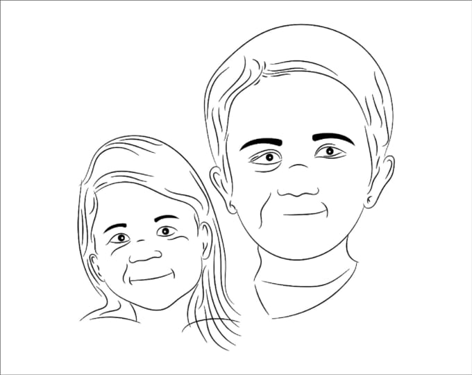 Gig Preview - Do line art illustration and portrait from your photo