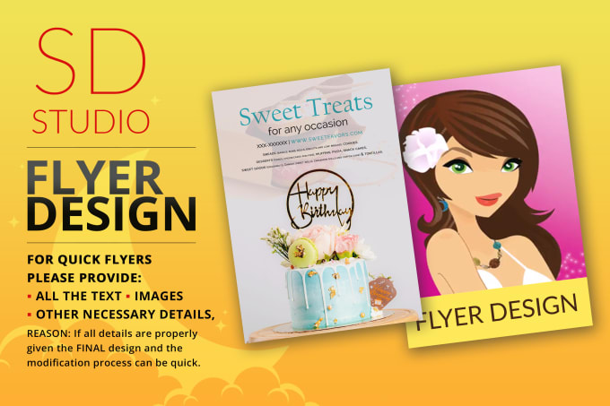 Gig Preview - Design a flyer to promote your small business