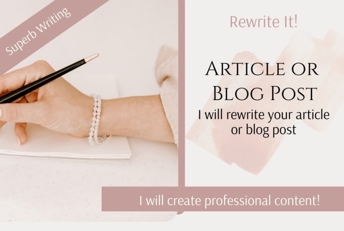 Gig Preview - Rewrite your article or blog post