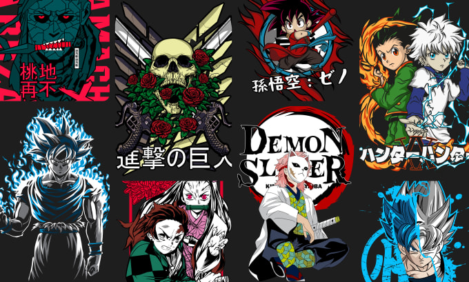 Gig Preview - Design custom anime t shirt for your brand in any style