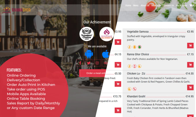 Gig Preview - Restaurant takeaway software pos, online ordering mobile apps