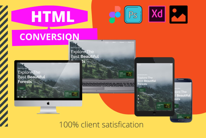 Bestseller - convert psd to html, ai to html, figma to html, any to html responsive site