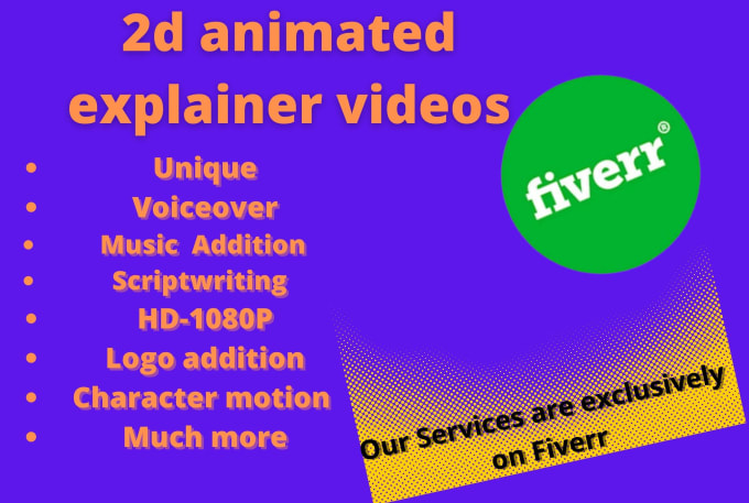 Gig Preview - Create promotional 2d animated explainer videos