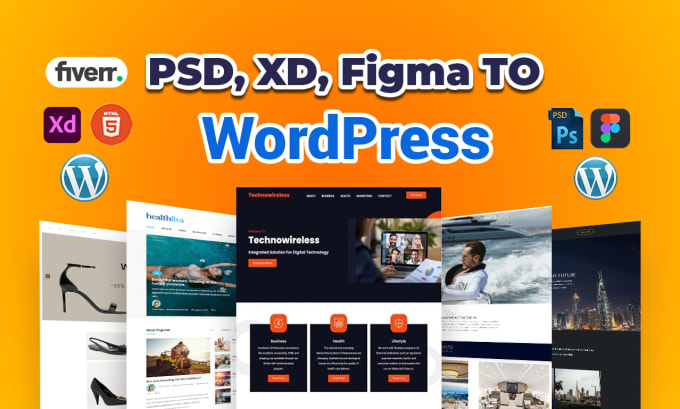 Gig Preview - Convert figma to wordpress, psd to wordpress, html to wordpress