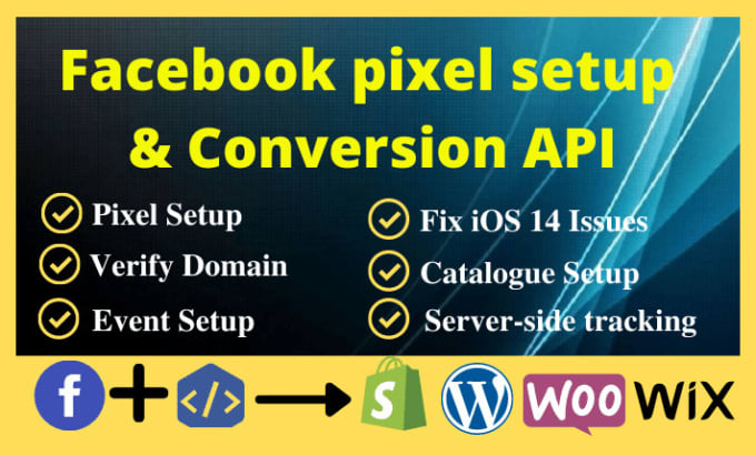 Gig Preview - Setup facebook pixel and conversion API any website