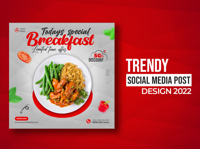 Gig Preview - Design trendy social media post or banner