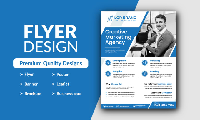 Gig Preview - Design professional flyer, poster or brochure for your business