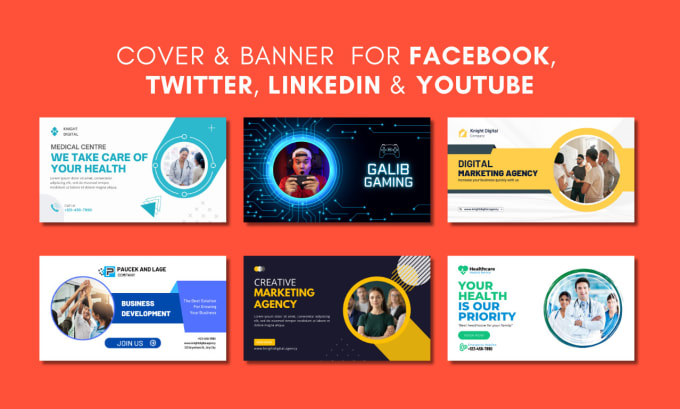 Gig Preview - Design attractive facebook cover, twitter cover, youtube cover, banner