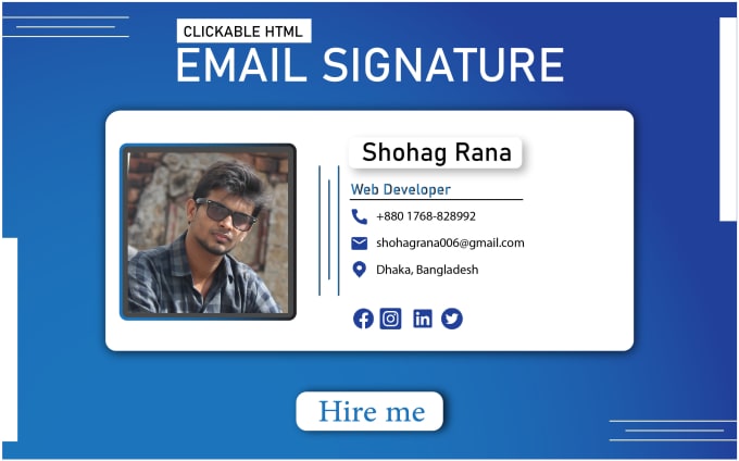 Gig Preview - Create clickable html email signature