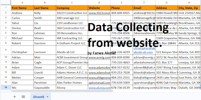 Gig Preview - Enter data into ms excel, word or google docs