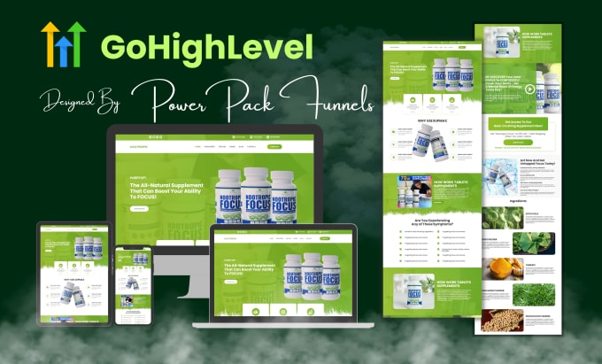 Gig Preview - Build gohighlevel sales funnel, go high level website or landing page