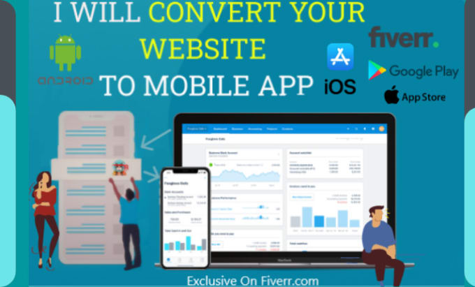 Gig Preview - Convert website to android and iphone apps in 24 hours