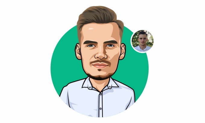 Gig Preview - Draw cartoon caricature headshot avatar from photo