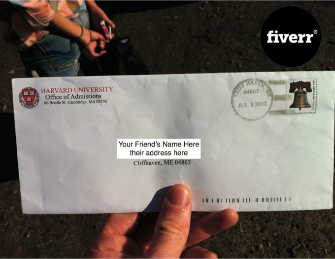 make a customized Harvard Acceptance Letter