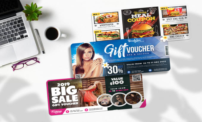 Gig Preview - Design voucher, coupon, loyalty card, gift card, certificate