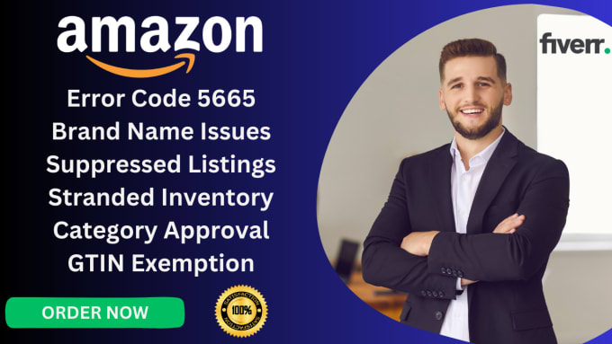 Gig Preview - Remove or fix amazon listing error code 5665, 5461 and approve gtin exemption