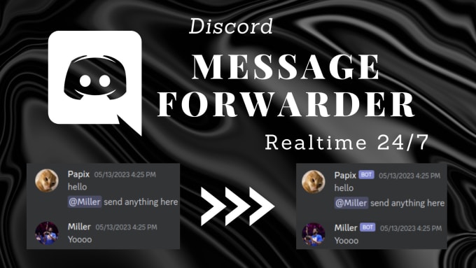 Gig Preview - Forward discord messages from one server to another 24 7