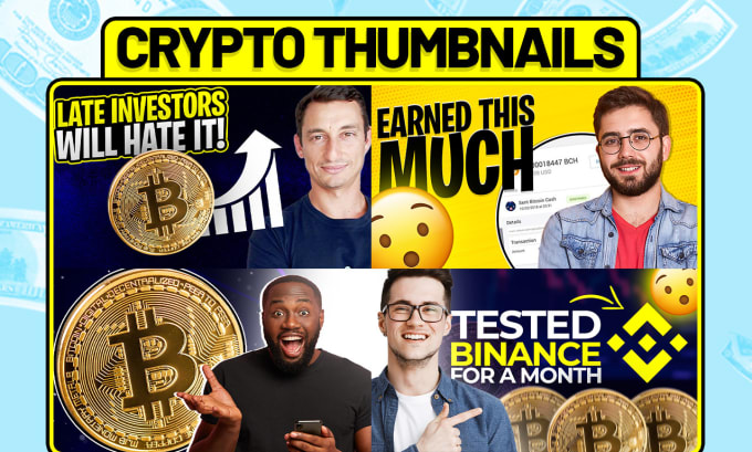 Gig Preview - Design a best eye catchy crypto youtube thumbnails