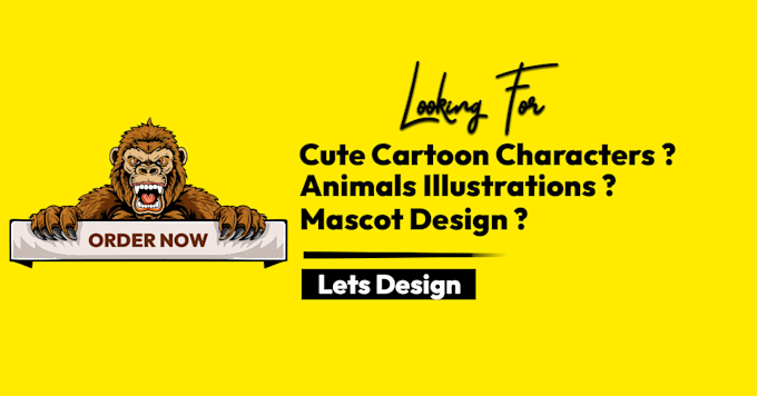 Gig Preview - Cartoon logo, animal illustrations, and mascot designs